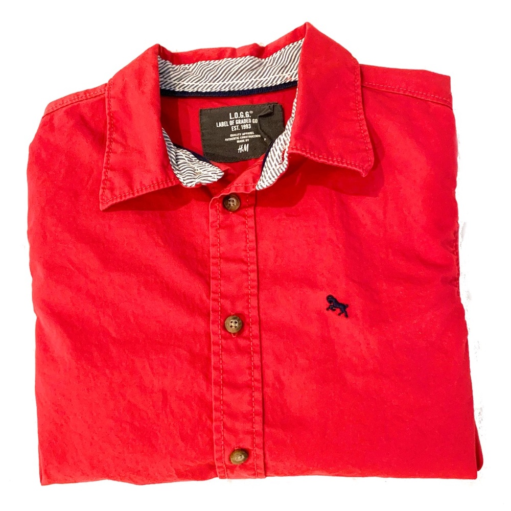 H&M Boys Long Sleeve Buttoned Shirt- 7-8 Yrs